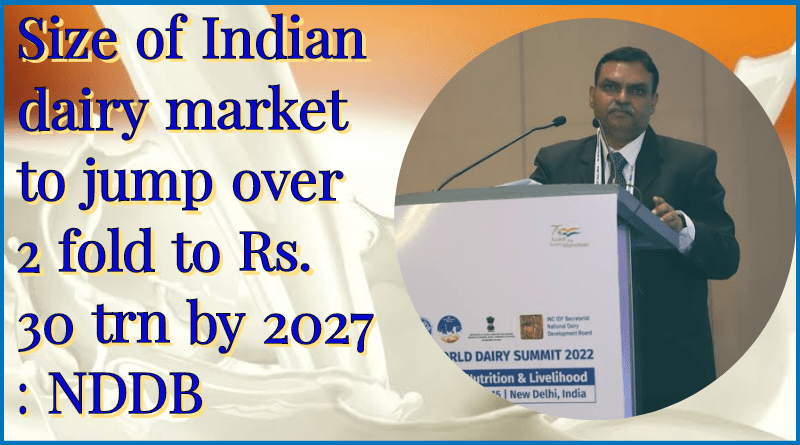 Size of Indian dairy market to jump over 2-fold to Rs 30 trn by 2027: NDDB
